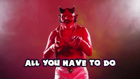 Animated GIF of the devil saying "All you have to do is sign on the dotted line".